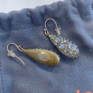 Alexis Bittar Diamond Dust Dewdrop Earrings Silver